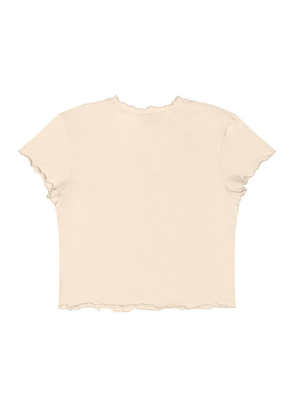Gloss - Blusa Juvenil Básica em Cotton Bege 2
