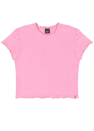 Gloss - Blusa Juvenil Básica em Cotton Rosa - GLOSS