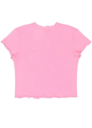 Gloss - Blusa Juvenil Básica em Cotton Rosa - GLOSS