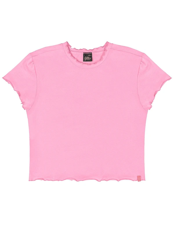 Gloss - Blusa Juvenil Básica em Cotton Rosa 1