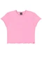 Gloss - Blusa Juvenil Básica em Cotton Gloss Verde - variação: Rosa