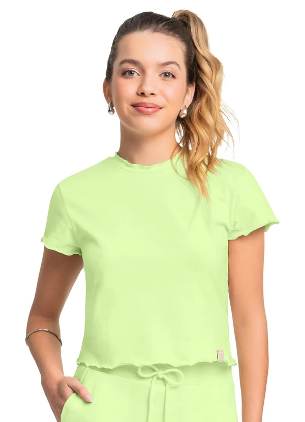 Gloss - Blusa Juvenil Básica em Cotton Gloss Verde