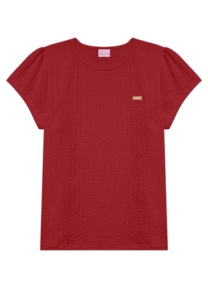 Duduka - Blusa Juvenil com Plaquinha   Bordô - DUDUKA