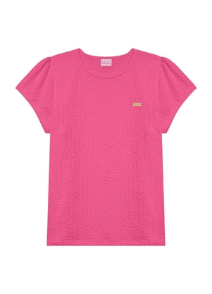 Duduka - Blusa Juvenil com Plaquinha   Rosa - DUDUKA