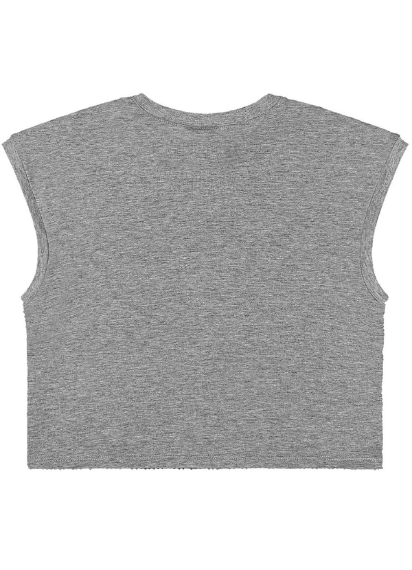 Gloss - Blusa Juvenil em Algodão e Paetê Cinza 6