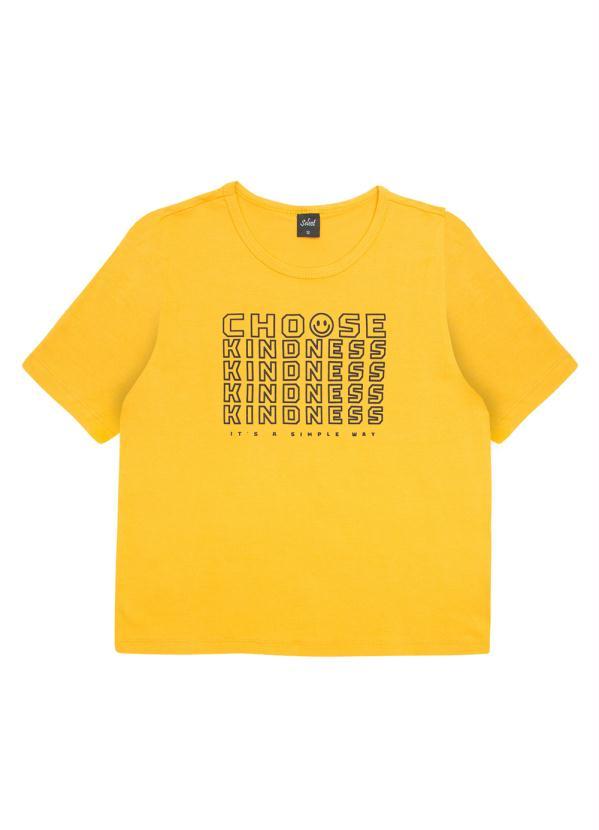Select - Blusa Juvenil Menina Kindness Amarelo