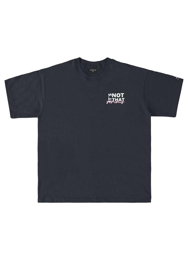 Milli e Nina - Blusa Juvenil Meia Malha Penteada Ampla Preto