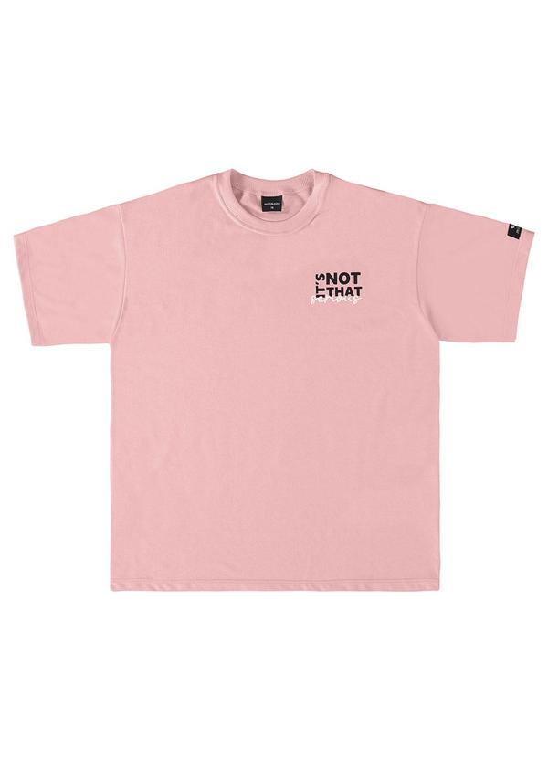 Milli e Nina - Blusa Juvenil Meia Malha Penteada Ampla Rosa