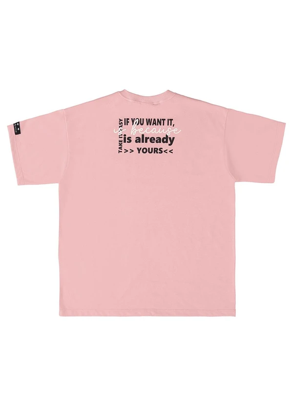 Milli e Nina - Blusa Juvenil Meia Malha Penteada Ampla Rosa 2