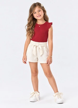 Trick Nick - Blusa Juvenil Menina Ribana Vermelho - TRICK NICK