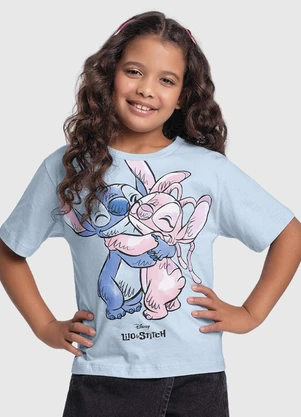 Fakini Kids - Blusa Lilo & Stitch Azul - FAKINI KIDS