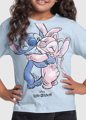 Fakini Kids - Blusa Lilo & Stitch Azul - FAKINI KIDS