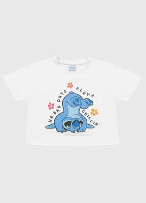 Fakini Kids - Blusa Lilo & Stitch Branco - FAKINI KIDS
