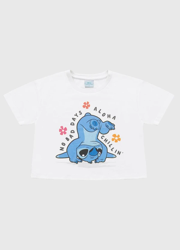 Fakini Kids - Blusa Lilo & Stitch Branco