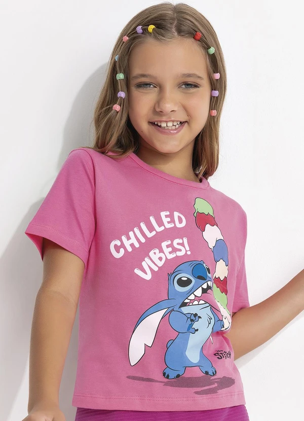 Fakini - Blusa Lilo & Stitch Rosa