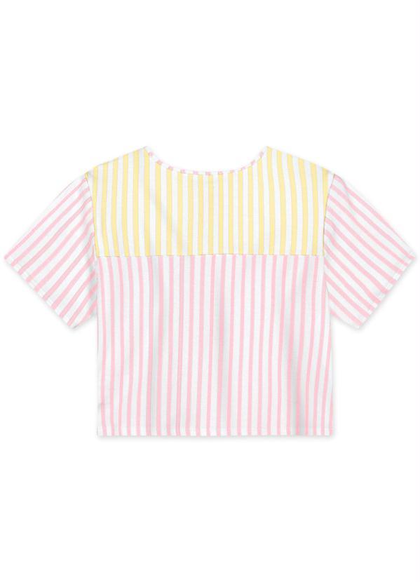 Lilica Ripilica - Blusa Listrada MeninaRosa