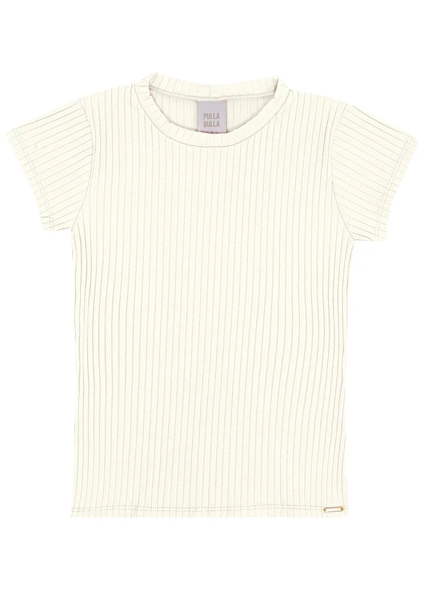 Pulla Bulla - Blusa Malha Canelada Bege