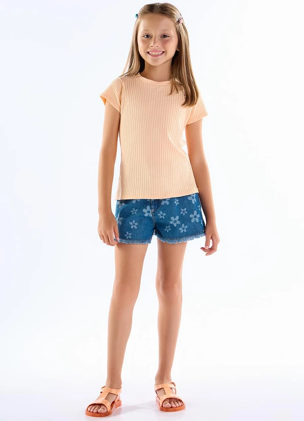 Pulla Bulla - Blusa Malha Canelada Laranja 2