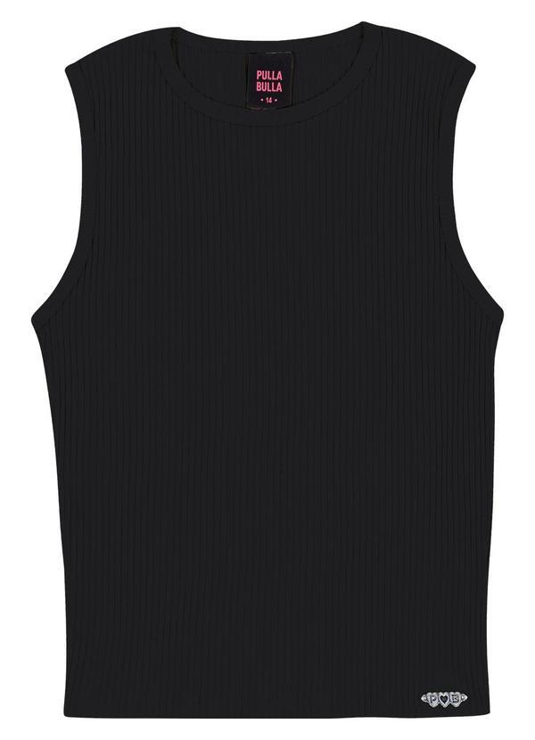 Pulla Bulla - Blusa Malha Canelada Preto