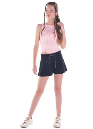Pulla Bulla - Blusa Malha Rosa - PULLA BULLA