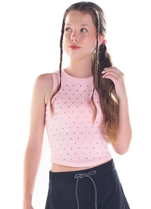 Pulla Bulla - Blusa Malha Rosa