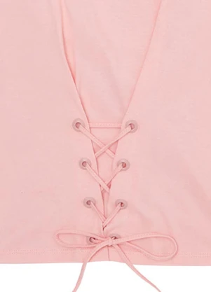 Pulla Bulla - Blusa Malha Rosa - PULLA BULLA