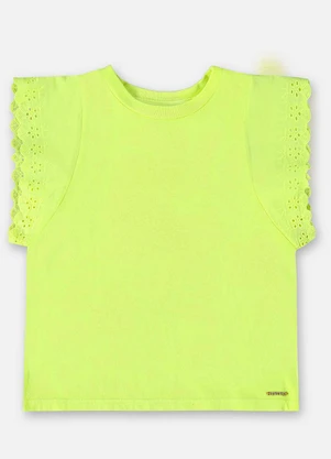 Up Baby - Blusa Manga Curta Básica Amarelo - UP BABY