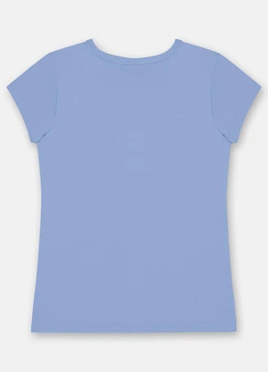 Up Baby - Blusa Manga Curta Básica em Cotton Azul - UP BABY