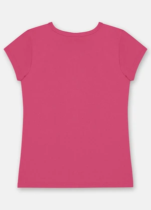 Up Baby - Blusa Manga Curta Básica em Cotton Rosa - UP BABY