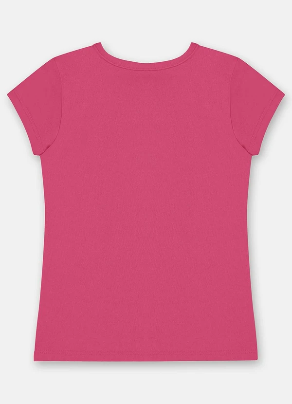 Up Baby - Blusa Manga Curta Básica em Cotton Rosa 2