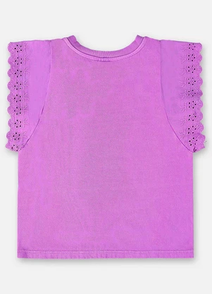 Up Baby - Blusa Manga Curta Básica Infantil Roxo - UP BABY