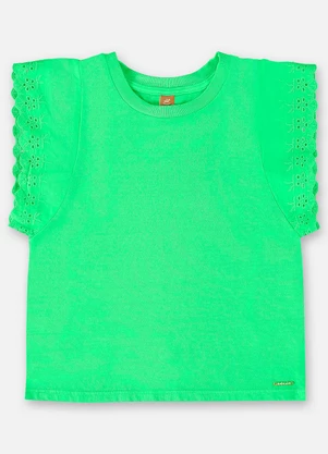 Up Baby - Blusa Manga Curta Básica Infantil Verde - UP BABY