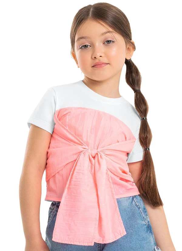 Gloss - Blusa Manga Curta com Amarração Branco