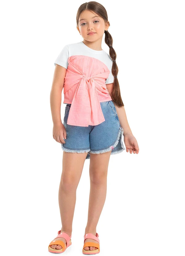 Gloss - Blusa Manga Curta com Amarração Branco 3