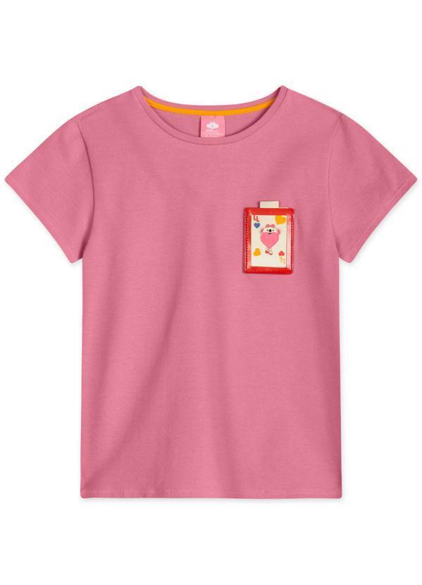 Lilica Ripilica - Blusa Manga Curta com Estampa Interativa Rosa