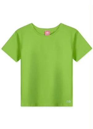 Lilica Ripilica - Blusa Manga Curta com Tecnologia Thermo Verde - LILICA RIPILICA