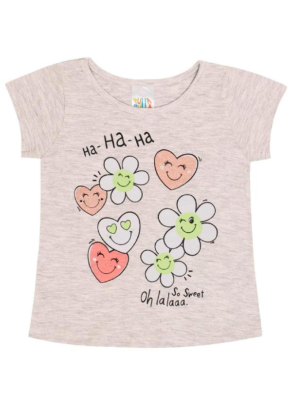 Pulla Bulla - Blusa Manga Curta Menina Cinza 1