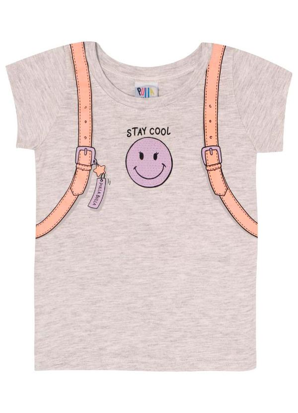 Pulla Bulla - Blusa Manga Curta Menina Cinza