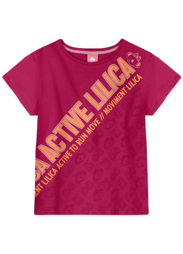 Lilica Ripilica - Blusa Manga Curta Menina Infantil Bordô