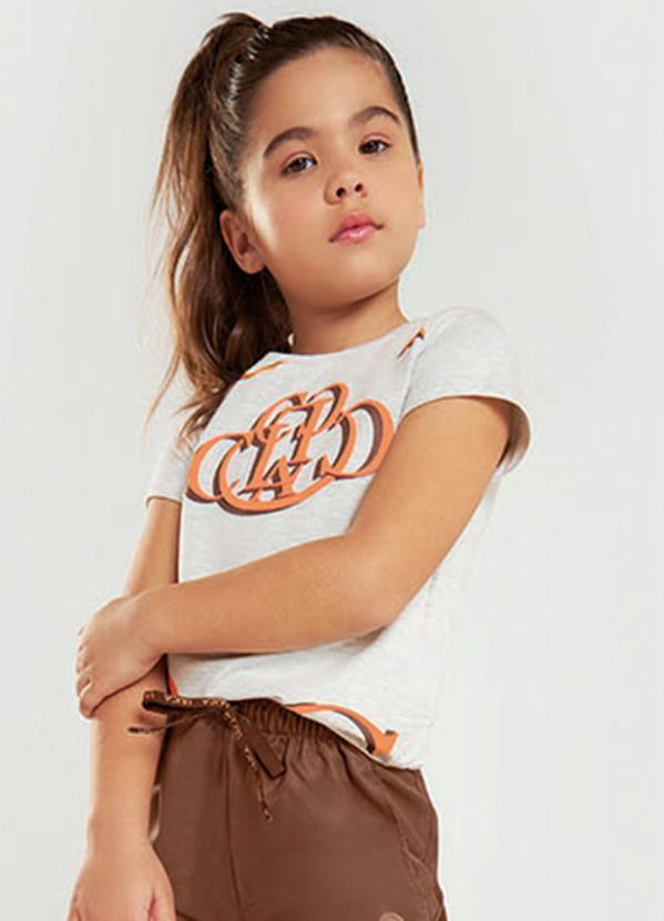 Lilica Ripilica - Blusa Manga Curta Menina Infantil Branco