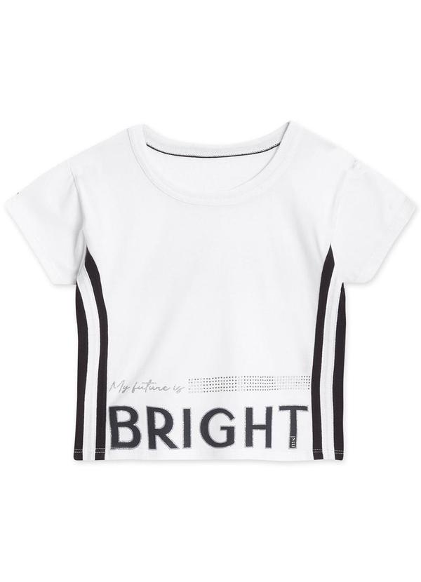 Marisol - Blusa Manga Curta Menina Infantil Branco