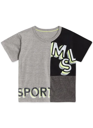 Marisol - Blusa Manga Curta Feminina Infantil Cinza - MARISOL