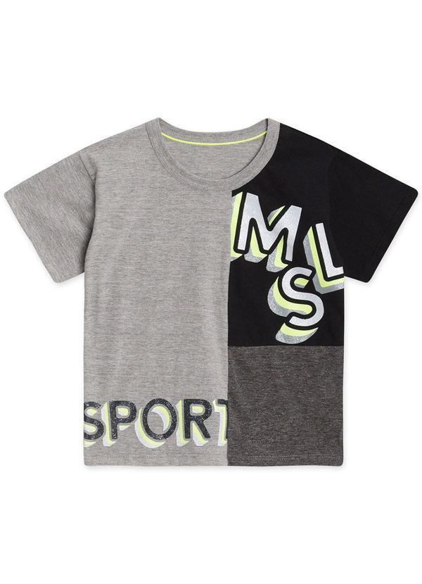 Marisol - Blusa Manga Curta Feminina Infantil Cinza