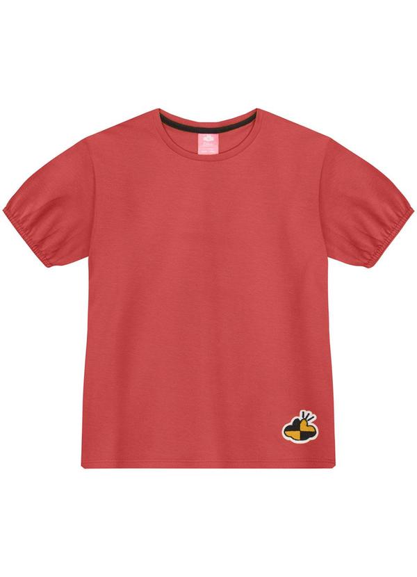 Lilica Ripilica - Blusa Manga Curta Menina Infantil Laranja 1