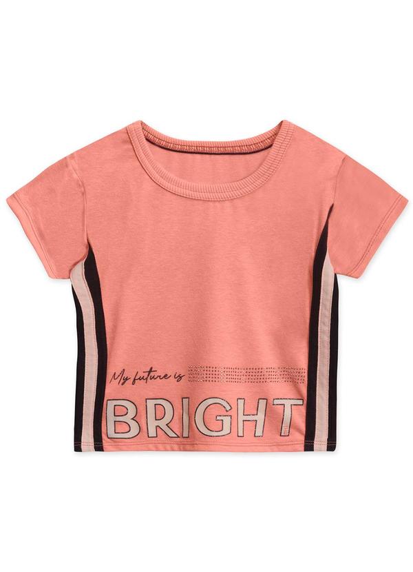 Marisol - Blusa Manga Curta Menina Infantil Laranja