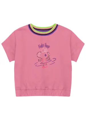 Lilica Ripilica - Blusa Manga Curta Menina Infantil Rosa - LILICA RIPILICA