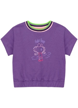 Lilica Ripilica - Blusa Manga Curta Menina Infantil Roxo - LILICA RIPILICA