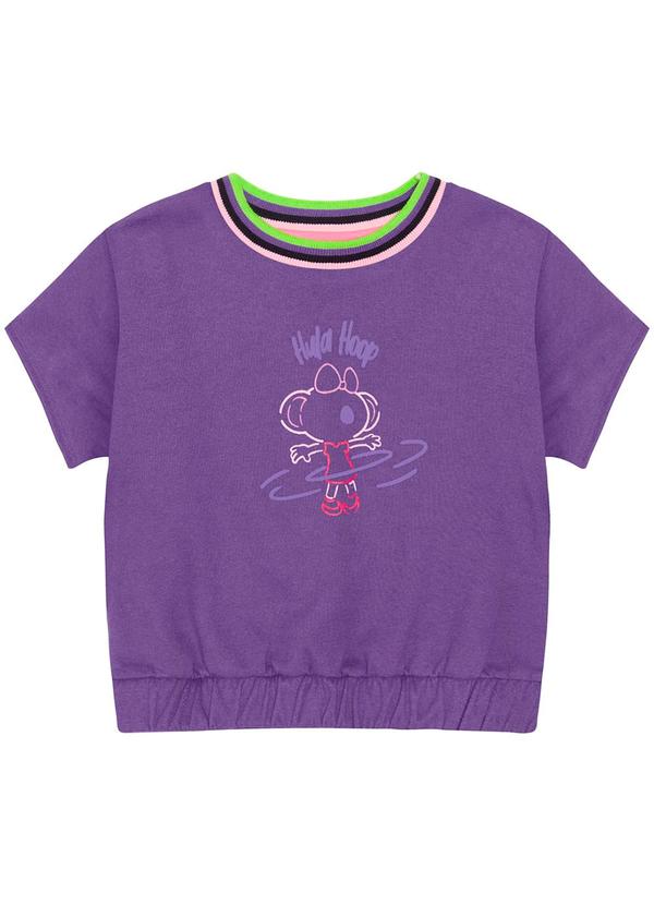 Lilica Ripilica - Blusa Manga Curta Menina Infantil Roxo