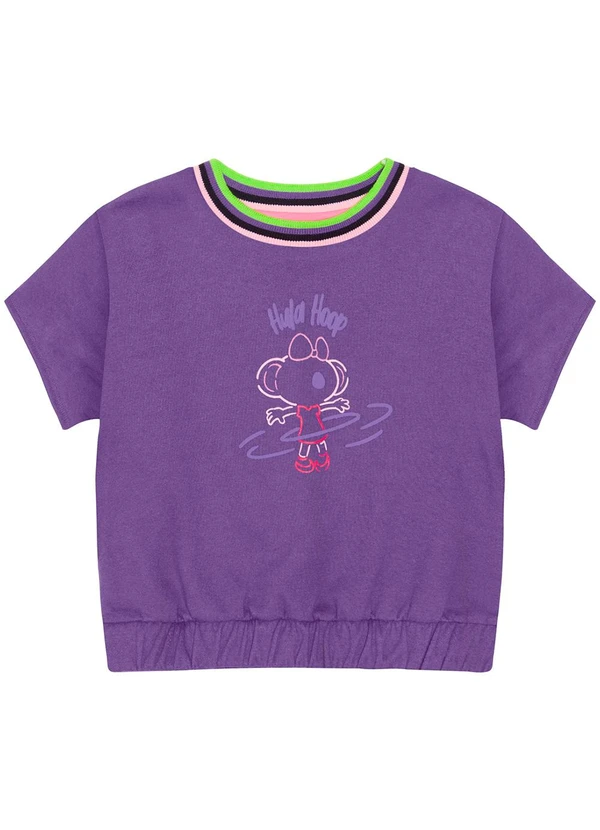 Lilica Ripilica - Blusa Manga Curta Menina Infantil Roxo 1