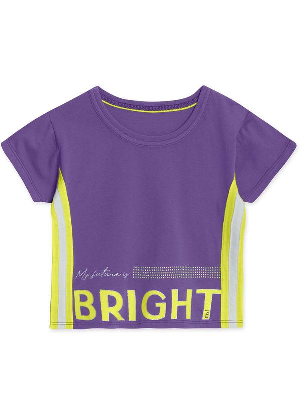 Marisol - Blusa Manga Curta Menina Infantil Roxo